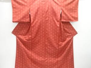 未使用品　麻の葉模様織出し十日町紬着物